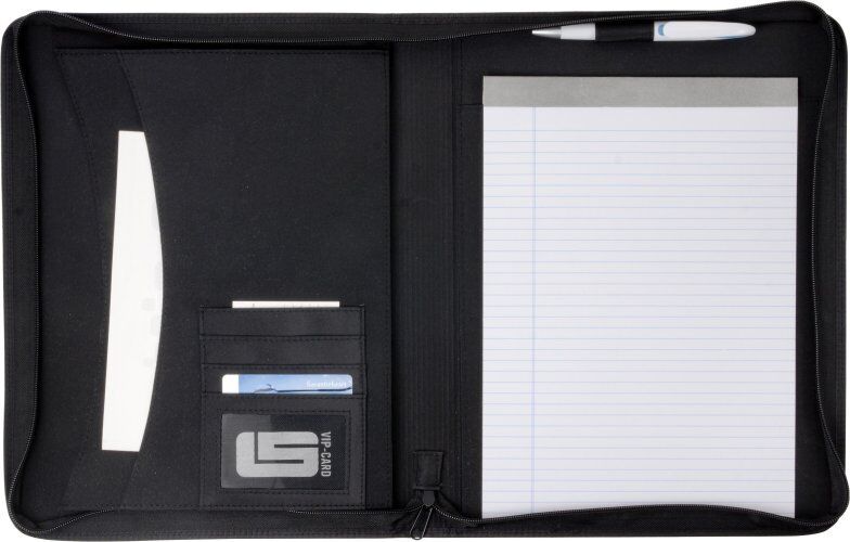 Cartella portablocco byron   a4   con cerniera Personalizzate o neutre IMPRESSION