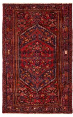 "ECARPETGALLERY Hand-knotted Andelz Red Wool Rug - 4' 4"" x 7'"