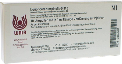 WALA Heilmittel GmbH LIQUOR CEREBROSPINALIS GL D 8 Ampullen 10X1 ml 02882501