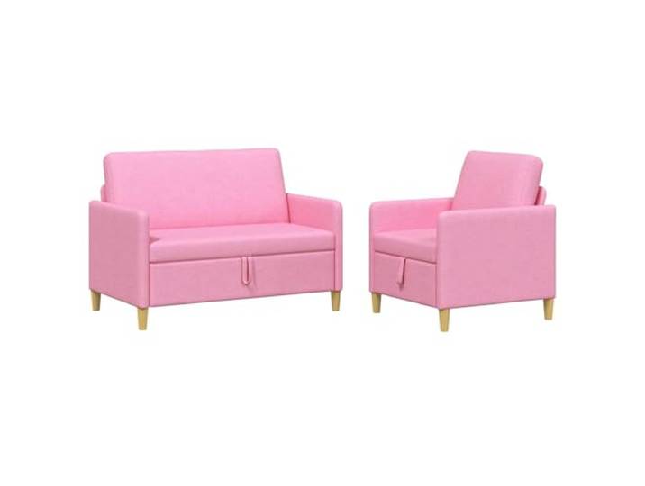 PUGYNBK Sofa mit Stauraum, 2 Stück, Rosa, Polyester Robuster Metallrahmen, dicke Kissen, abnehmbare Bezüge, Aufbewahrung unter dem Sitz, vielseitig einsetzbar