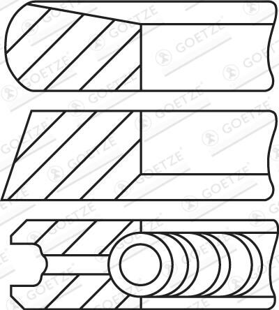 Goetze Engine Kolbenringsatz 0843520000 Für Renault