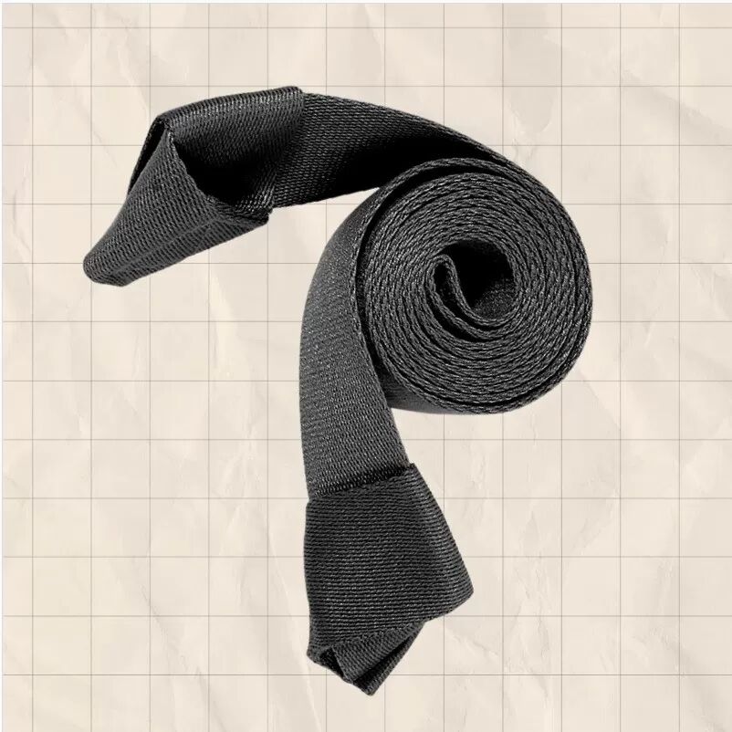INF Tragbarer Yogamatten-Gurt - Baumwollmischung Trageschlaufe & Stretchband Schwarz
