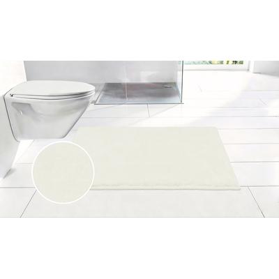 Badematte OTTO HOME "Cali, Badvorleger, Badezimmer Teppich, Duschvorleger", weiß (natur), H:10mm, Polyester, Badematten, Badematte, weich, Uni Farben, auch als Teppich erhältlich