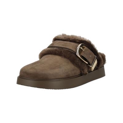 Hausschuh STEVE MADDEN "STEVE MADDEN Hausschuhe Veloursleder", Damen, Gr. 41, braun, Veloursleder, Schuhe Hausschuh