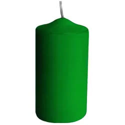 8x Stumpenkerzen Ø 40 x 80 mm 10 Stunden Brenndauer dunkelgrün