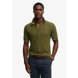Superdry für Herren. M1110458A Grünes Poloshirt mit Textur (XL), Lässig, Baumwolle, Kurzarm
