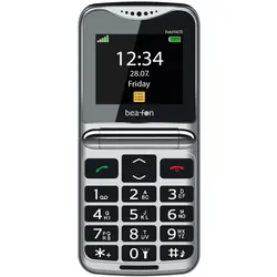 Bea-Fon Fold 10 LTE (2.20", 0.30 Mpx), Tastenhandy, Silber, Schwarz
