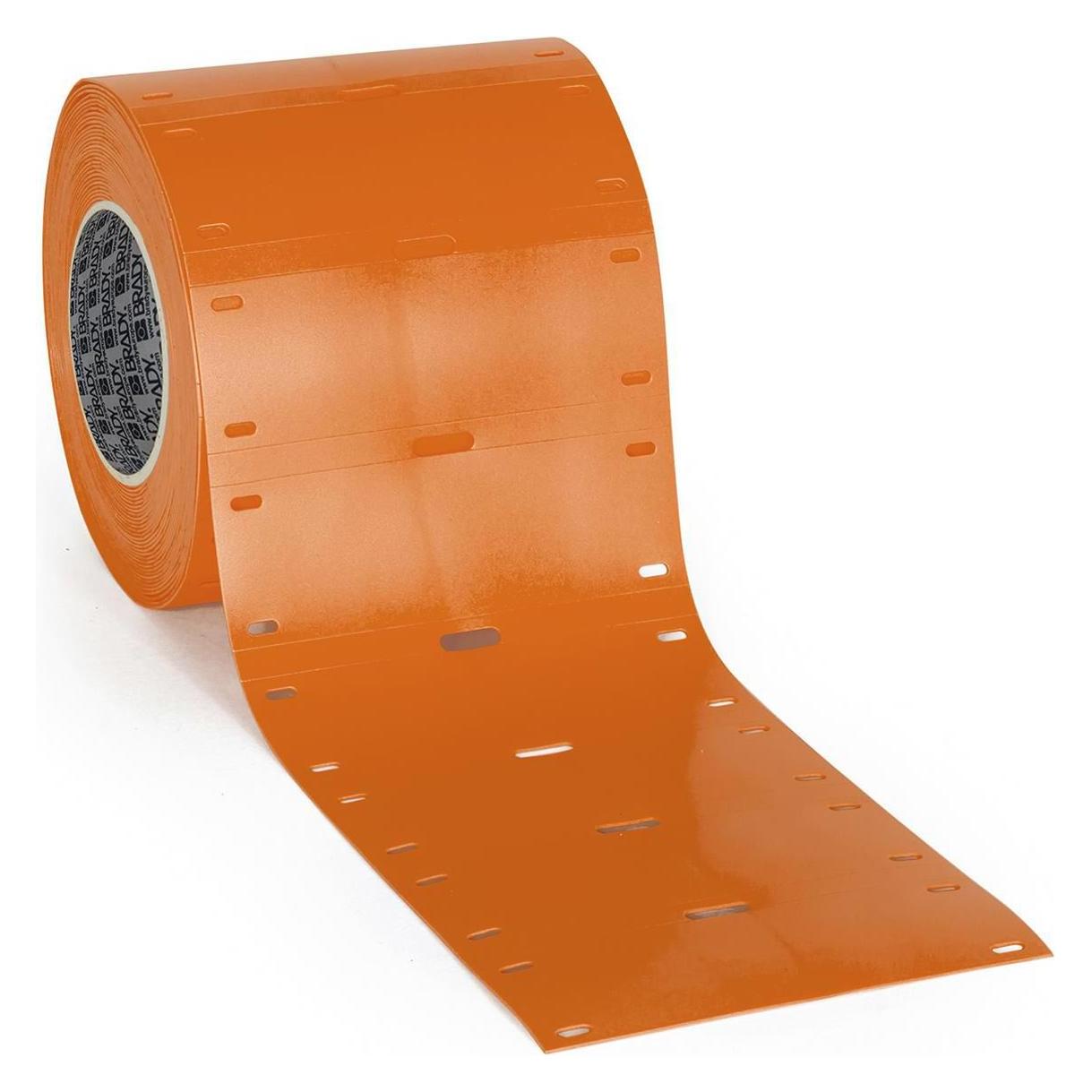 Brady THT-7525-7643-OR, Heatex Kabel-Schilder, Orange, 75.00 x 25.00 mm, halogenfrei, 76er Kern (2 (THT-7525-7643-OR)