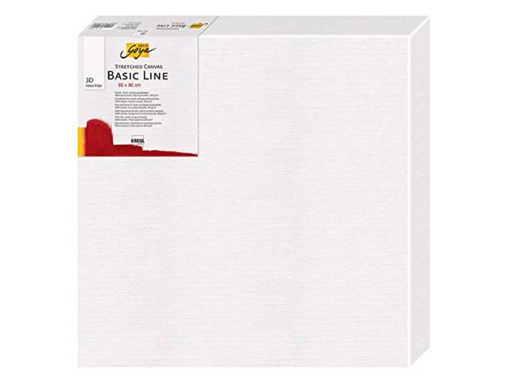 KREUL 648080 - Solo Goya 3D Stretched Canvas Basic Line, Keilrahmen 80 x 80 cm, extra tief ca. 3,8 cm, 100 % Baumwolle 4 fach grundiert, ideal für Öl-, Acryl- und Gouachefarben