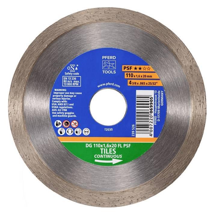 Pferd Diamond cut-off wheels for the construction industry, type with continuous rim PSF (68300057)