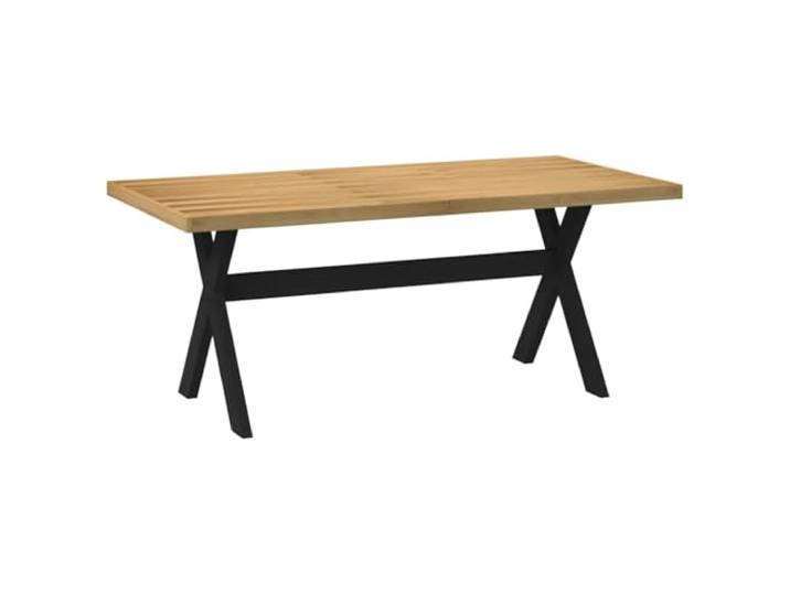 KDACVBMG Esstisch NOAIN aus massivem Kiefernholz, 180 x 90 x 75 cm Massives Kiefernholz, X-Beine, 180 x 90 x 75 cm, rustikales Design, Esszimmer, Küche, Büro