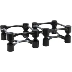 Isoacoustics Aperta Isolator Monitor Speaker Stands, Per Paar, Zwart (1 Paar, Ständer, Neigbar), Lautsprecher Ständer + Wandmontage, Schwarz