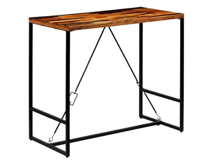 Bartisch Altholz Massiv 120x60x106 cm Stahlbeine,recyceltes Holz,industrieller Charme,Küche,Esszimmer,Bars,Cafés,Unikat