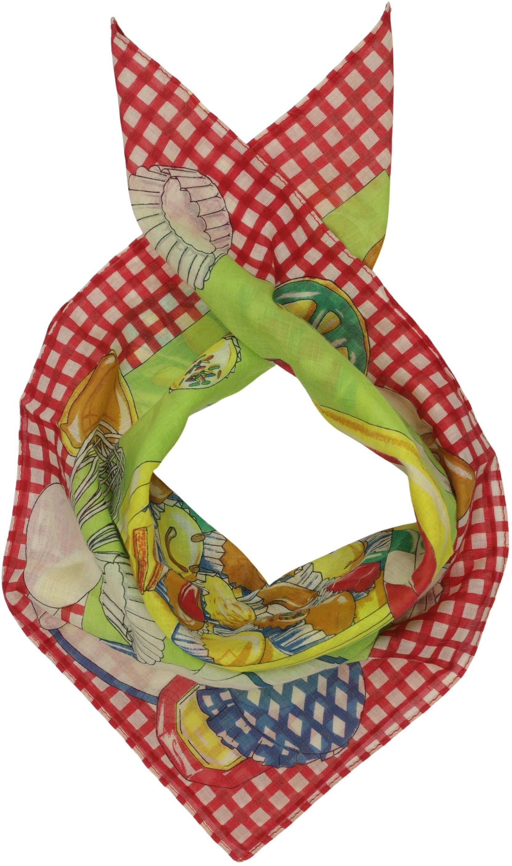 Moschino Damen Schal oder Tuch, Mehrfarbig, Baumwolle - Second Hand