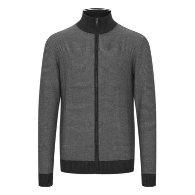 Strickjacke FQ1924 "Strickjacke FQLewis", Herren, Gr. M, schwarz (schwarz beauty), Obermaterial: 100% Baumwolle CO., Strickjacken Strickjacke