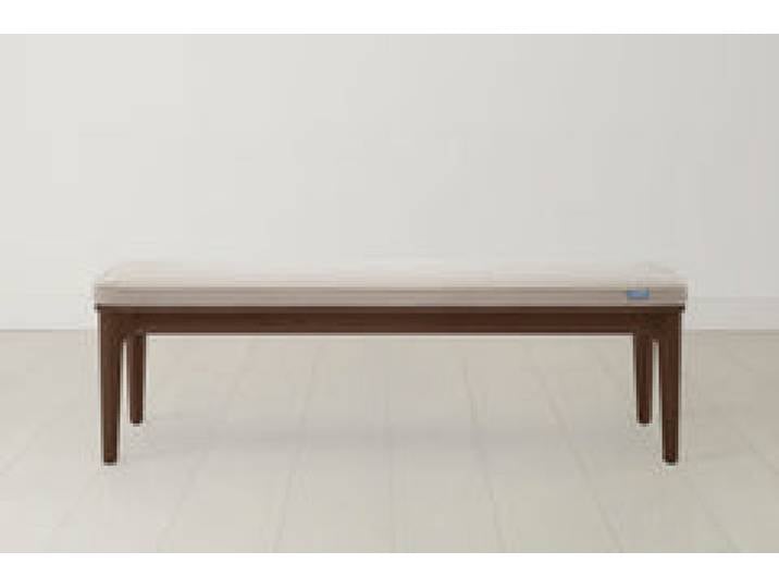 Esszimmerbank 01, Nussbaum / Hellbeige