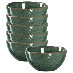 Leonardo MATERA Keramikschale klein 12 cm grün 6er Set
