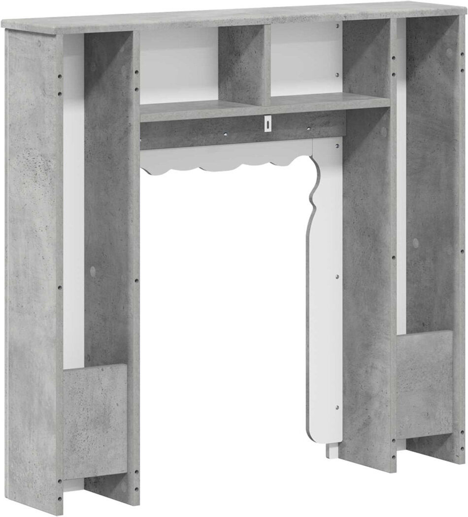 Lily Manor Fireplace Mantel Surround Concrete Grey 89cm H X 93cm W X 20cm D