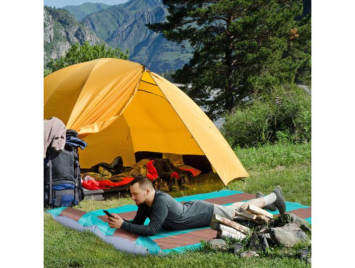 Outsunny Matelas Camping 2P Autogonflant Léger