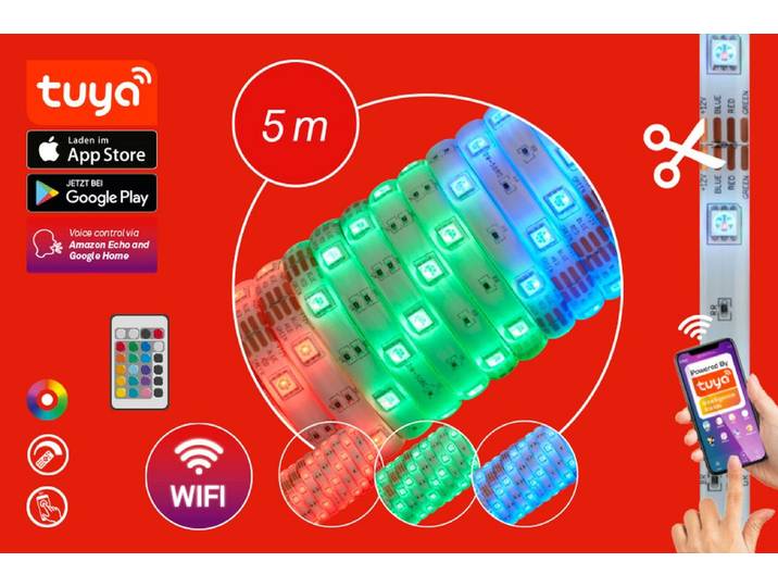 BRILONER LEUCHTEN Smarte LED-Leuchte WIFI , bunt (weiß, neutral), Leuchten, Smarte LED-Leuchte