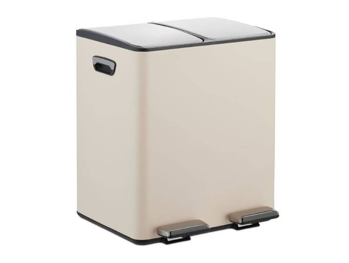 Relaxdays Mülleimer Küche 2x 15 Liter