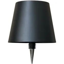 LED Flaschenlampe Kabellos - Akku Tischleuchte Dimmbar - Gebürstetes Metall Schwarz - IP54 Wasserdicht Flaschenlicht mit Touch-Steuerung