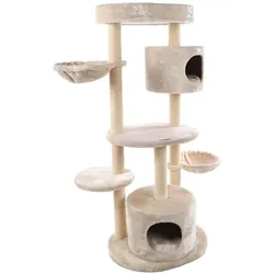 Flamingo INGA Katzenkratzer beige 103x50x142cm (142 cm, Beige), Katzenbaum