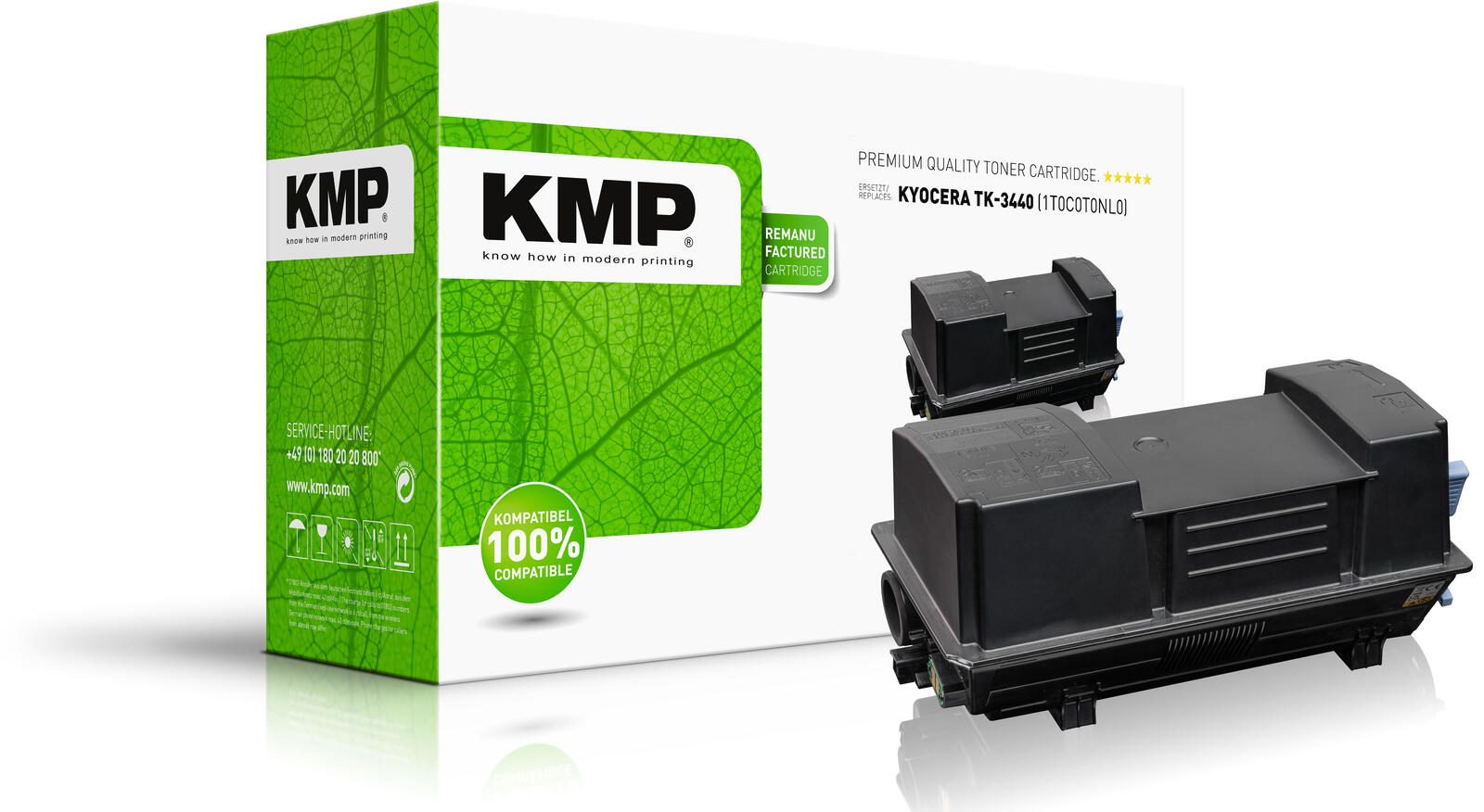 KMP Toner schwarz kompatibel zu KYOCERA TK-3440 2929,3000