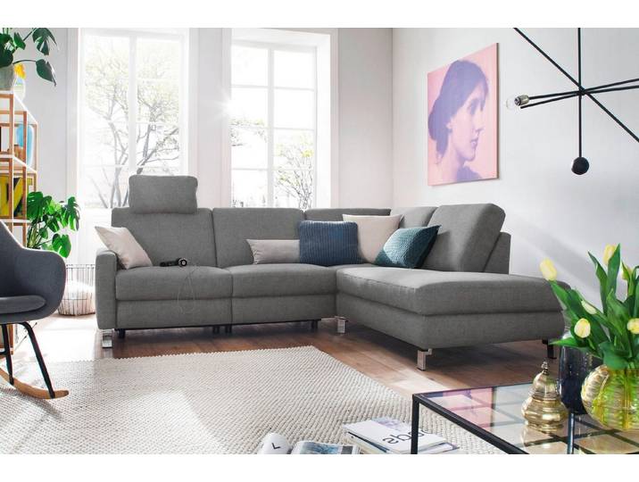 3C Candy Ecksofa Mainau modern und elegant, mit gutem Sitzkomfort, L-Form, wahlweise mit elektrischer Relaxfunktion, Federkern