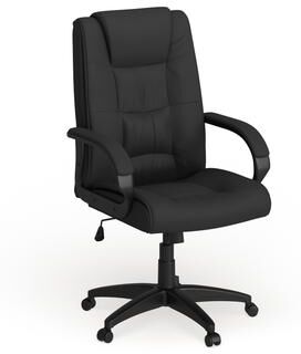 Lancaster Home High Back Multi-Line Stitch Upholstered Executive Swivel Office Chair with Arms