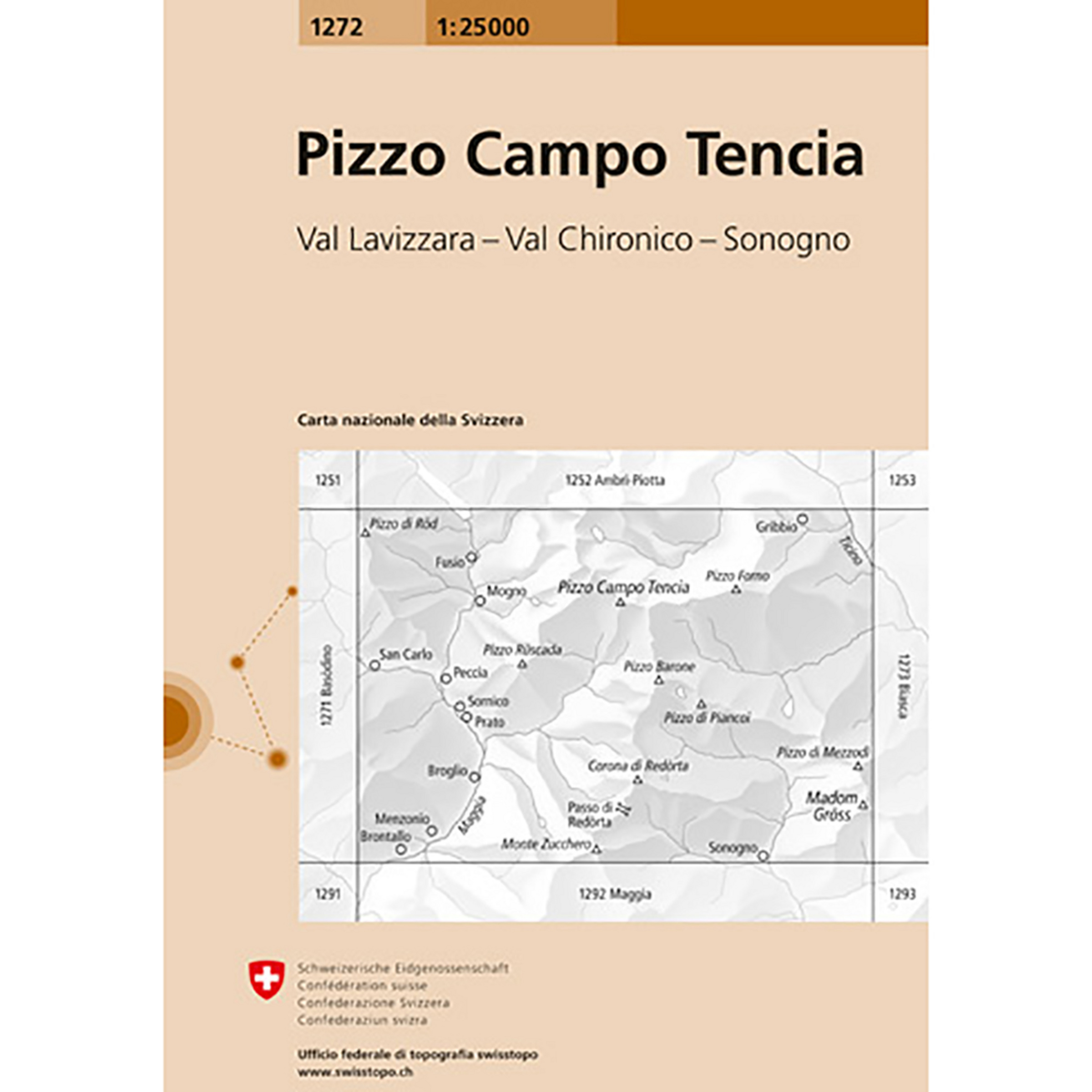 Swisstopo Pizzo Campo Tencia 1272 Landeskarte 1:25 000 Topografische Karten