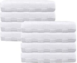 Depera Home Waffle Terry 8 pcs Turkish Wash Towels Set