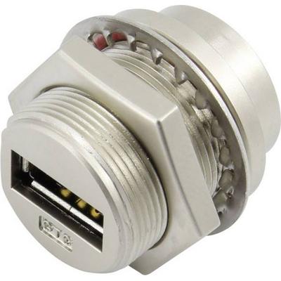 TRU Components 93038c232 USB-A Metall-Einabubuchse Buchse, Einbau Inhalt: 1St.