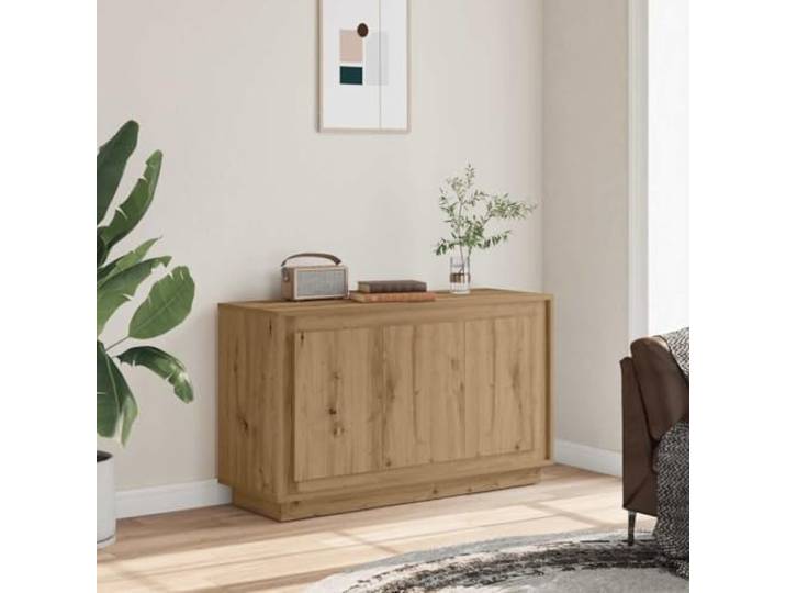 HEFZGDB Klassisches Sideboard mit zeitlosem Design für das Wohnzimmer, Sideboard Artisan-Eiche-Optik aus Holzwerkstoff mit Aufbewahrungsfächern, praktisches mit Türen zum Schutz