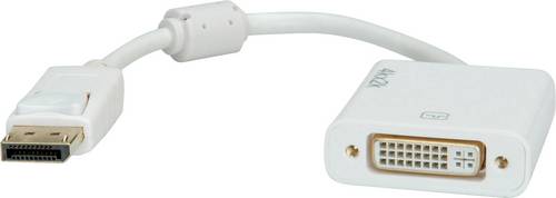Roline DisplayPort / DVI Adapterkabel DisplayPort Stecker, DVI-D 24+1pol. Buchse 0.15 m Grau 12.03.3136 DisplayPort-Kabel