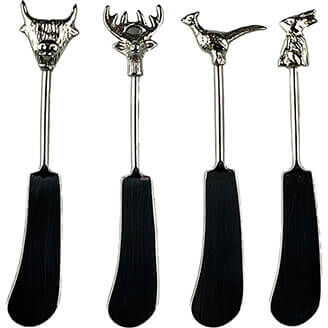 Selbrae House Just Slate Company Country Animals Set of 4 Butter Knives