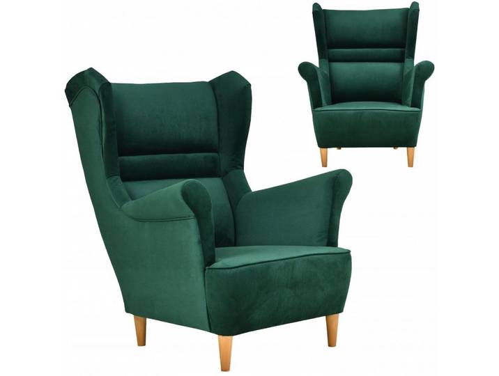 Family Meble Sessel Family Meble Zoja Ohrensessel New Velo 119 Dunkelgrün 84x92x104 cm