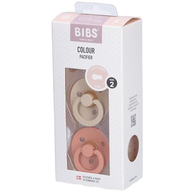 Bibs Fopspeen Latex Vanilla - Peach 6-18 Maanden 2 St Schnuller