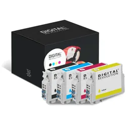 4 Digital Revolution Tinten ersetzt Epson C13T02W640 502XL Multipack KCMY
