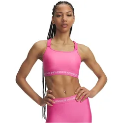 UNDER ARMOUR HeatGear Crossback High-Support Sport-BH Damen 637 - pink frenzy/prime pink XS