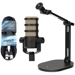 RØDE Podmic XLR-Mikrofon mit DS-2 Stativ und Kabel, Mikrofon