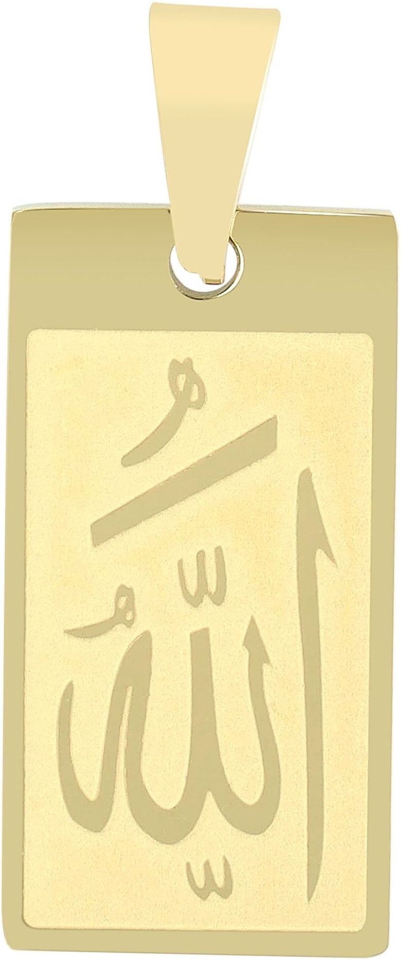 Amulett AKZENT "Hamza, langlebig", gold (goldfarbig), Schmuckanhänger, Herren, Edelstahl, Amulett