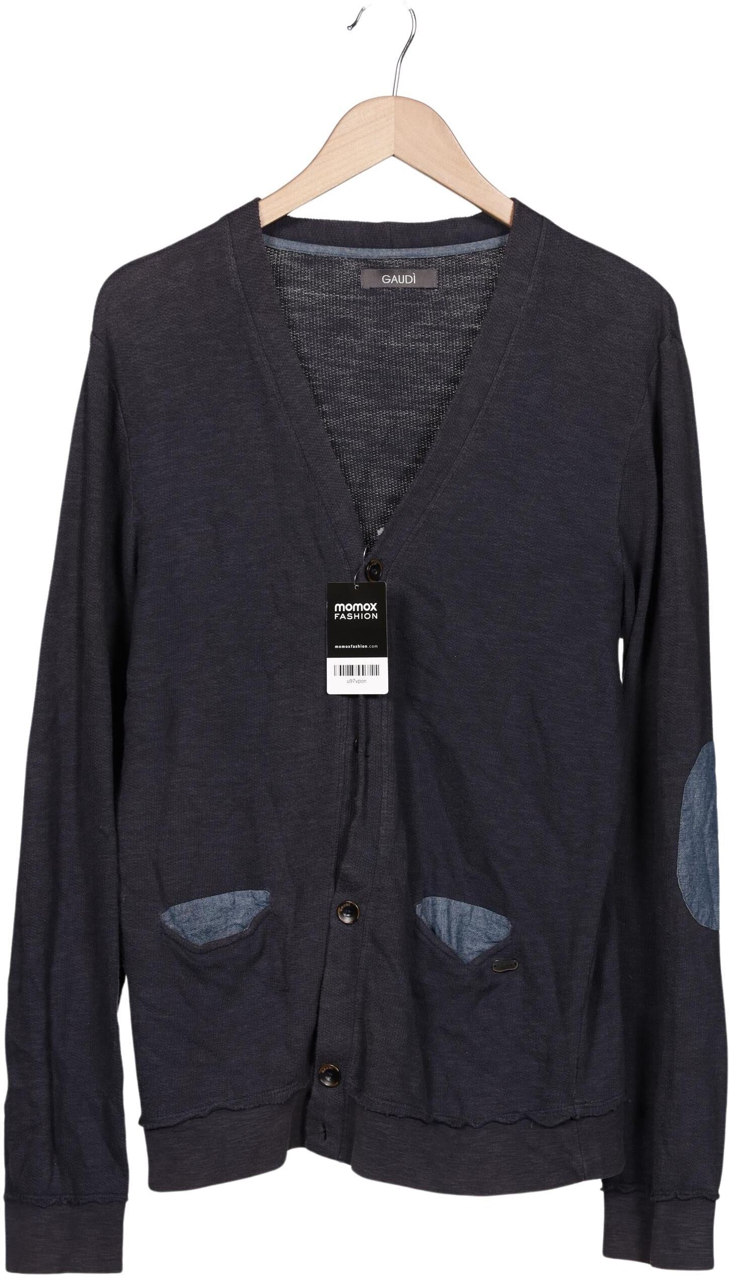 Gaudi Herren Strickjacke, Marineblau, Gr. M, Baumwolle - Second Hand