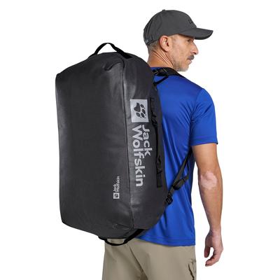 Sporttasche JACK WOLFSKIN "ALL-IN DUFFLE 65", Gr. onesize, grau (phantom), Polyester, Taschen Sporttasche