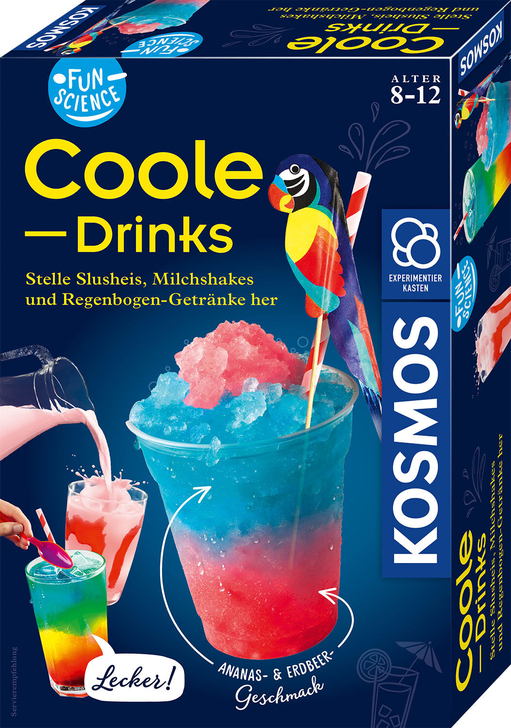Experimentierkasten KOSMOS "Fun Science Coole Drinks", bunt (weiß, neutral), Experimentierkästen, Kinder, Experimentierkasten, Made in Germany