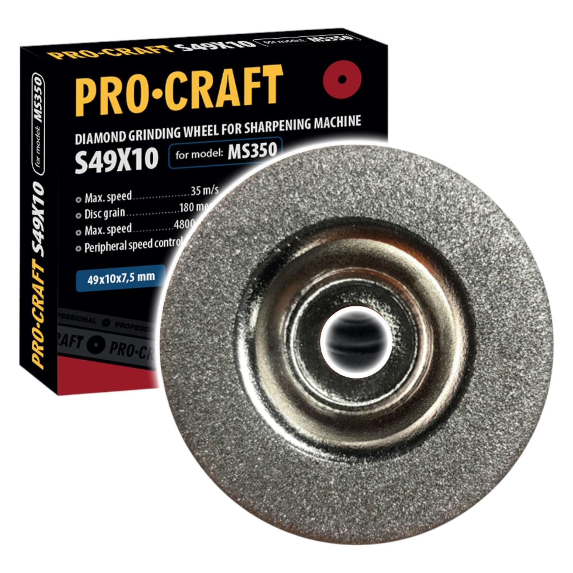 Procraft S49X10 Diamantscheibe 49 x 10 x 7,5 mm für Universal Schärfer MS350 (180) (S49X10)