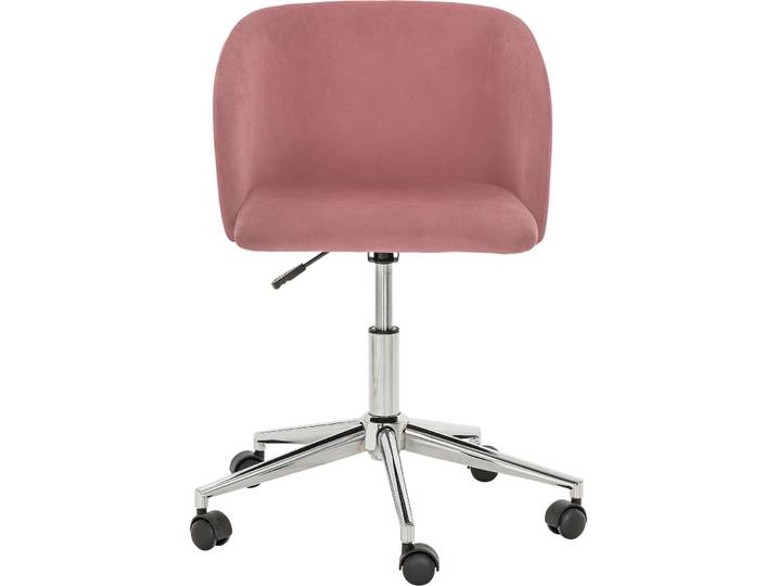 Bürostuhl Lia weinrot Samt/Metall/Alu/Kunststoff H 82 cm