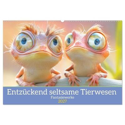 Entzückend seltsame Tierwesen - Fantasiewerke (Wandkalender 2027 DIN A2 quer), CALVENDO Monatskalender