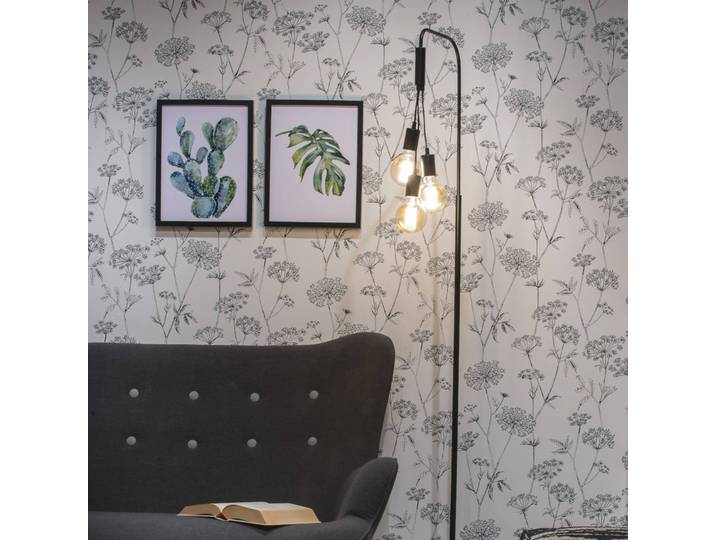 IT´S ABOUT ROMI Stehlampe Oslo, schwarz, für Wohn- / Esszimmer, Metall, Modern, Stehlampe