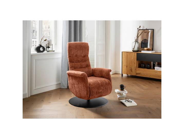 Livetastic Relaxsessel Latina, Rost, Metall, Uni, 72x118x85-165 cm, Relaxfunktion, Herz-Waage-Funktion, Sitzfläche 360° drehbar, Wohnzimmer, Sessel, Relaxsessel